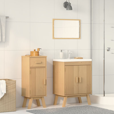 Natural Wood Bathroom Cabinet