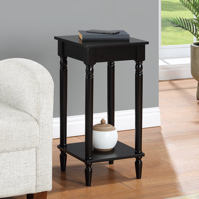 Mayall 28" End Table with Shelf, Black