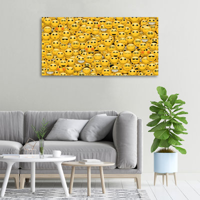 Emoticons - No Frame Print on Canvas