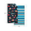 Serviette de plage réversible en microfibre à séchage rapide sans sable, grande serviette de piscine 32 x 62 pouces, imprimé de poissons tropicaux et de rayures