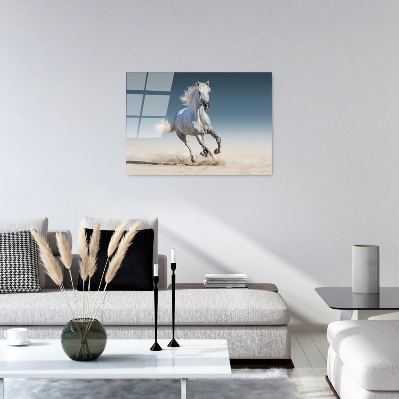 Élégante peinture décorative en verre trempé de 19,7 po x 27,6 po | 100% verre trempé, épaisseur: 0,16 pouce | Parfait pour la décoration intérieure, le salon et le bureau | Superbe œuvre d'art avec une esthétique moderne