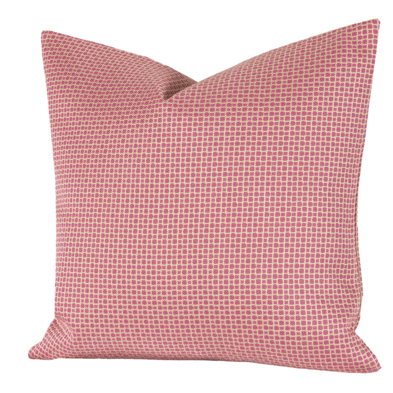 Mosaic Throw Pillow, 20" H x 20" W x 6" D, Magenta