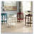 Walnut Round Side Table with Bottom Shelf-701300551