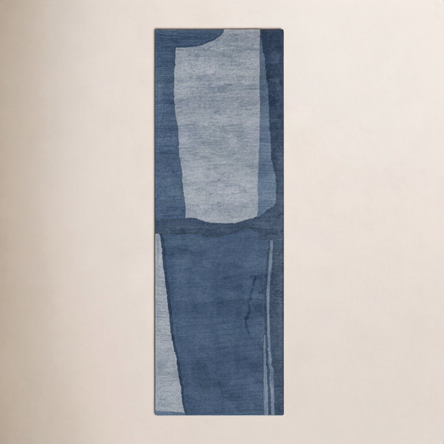Hand-Tufted Abstract Wool Rug, Runner 2'6" x 8'