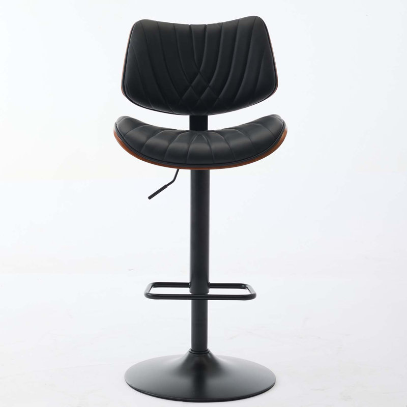 Tabourets de bar de style Mid-Century à hauteur de comptoir réglable, chaises de bar pivotantes à 360 ° pour îlot de cuisine / salle à manger / café, 1 chaise