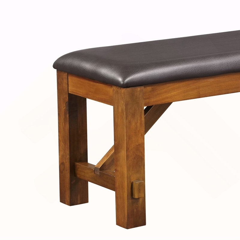 Banc espresso et noyer avec siège rembourré