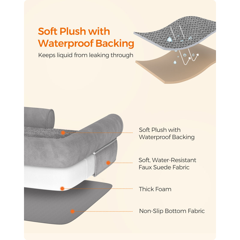 Polyester Pet Bed, Light Grey