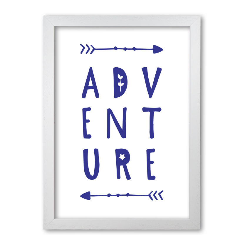 Adventure - Print, White Grain Frame, 85 cm H x 60 cm W x 5 cm D