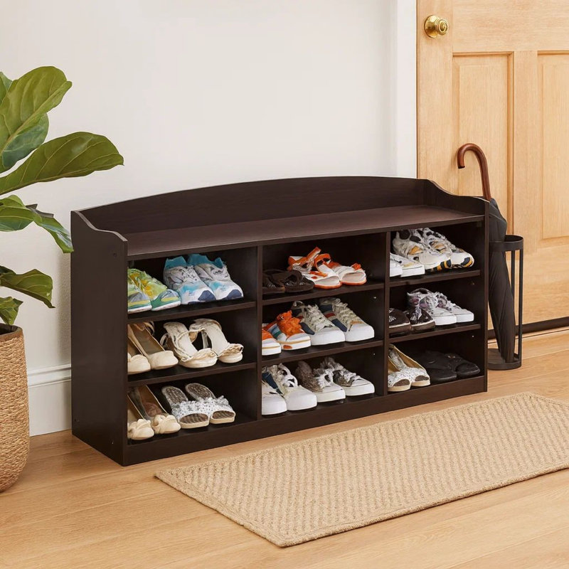 Range-chaussures en bois 18 paires