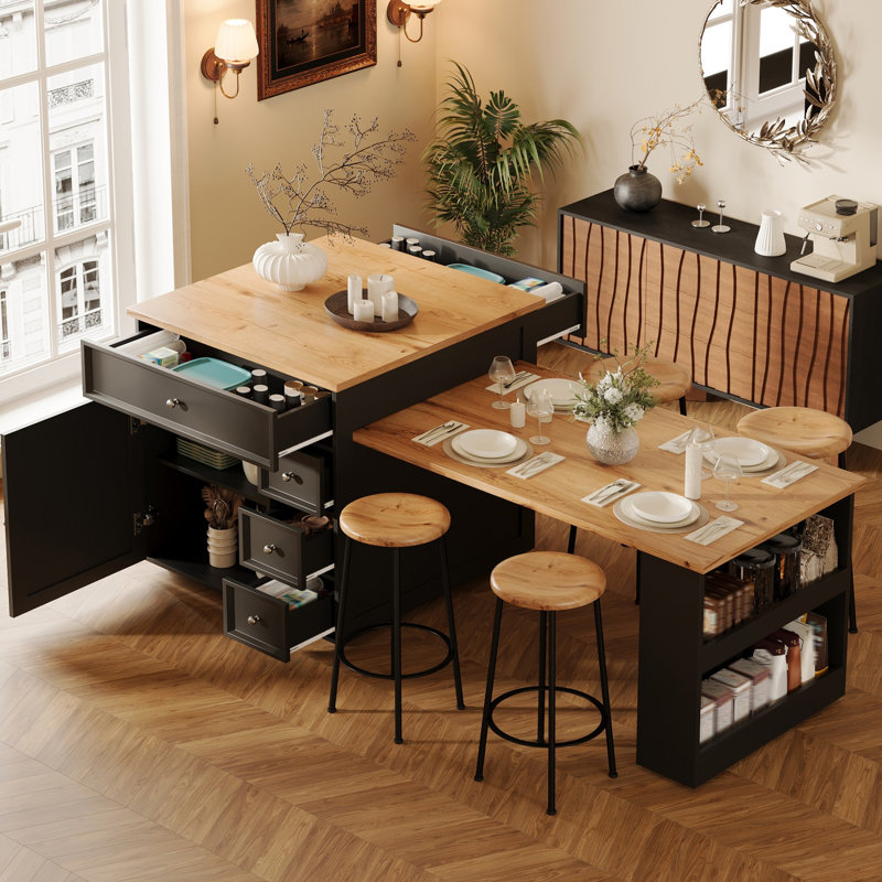 Kitchen Island, Black