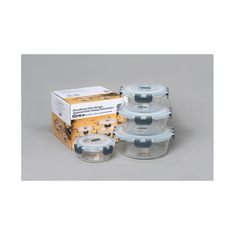 Genicook Glass 4 Container Food Storage Set