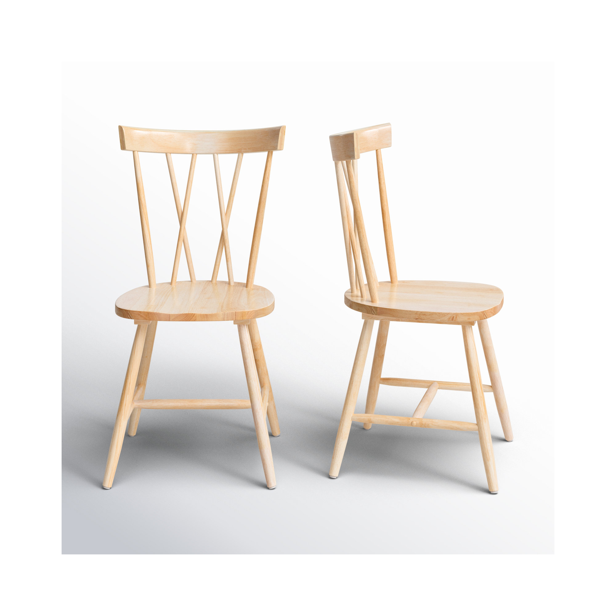 Porschia Cross Back Side Chair, Natural