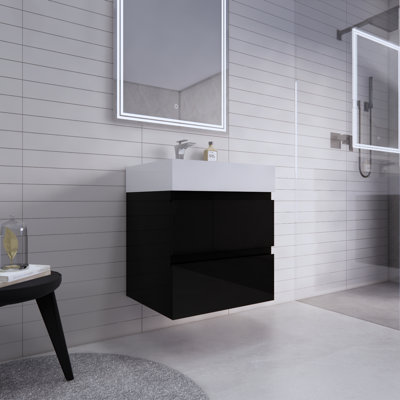 Babajide Bathroom Vanity with Acrylic Top