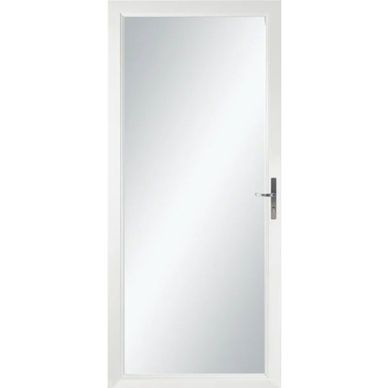 Porte de tempête 50 Series Fullview avec poignée en nickel brossé, 32 po x 81 po, Blanc