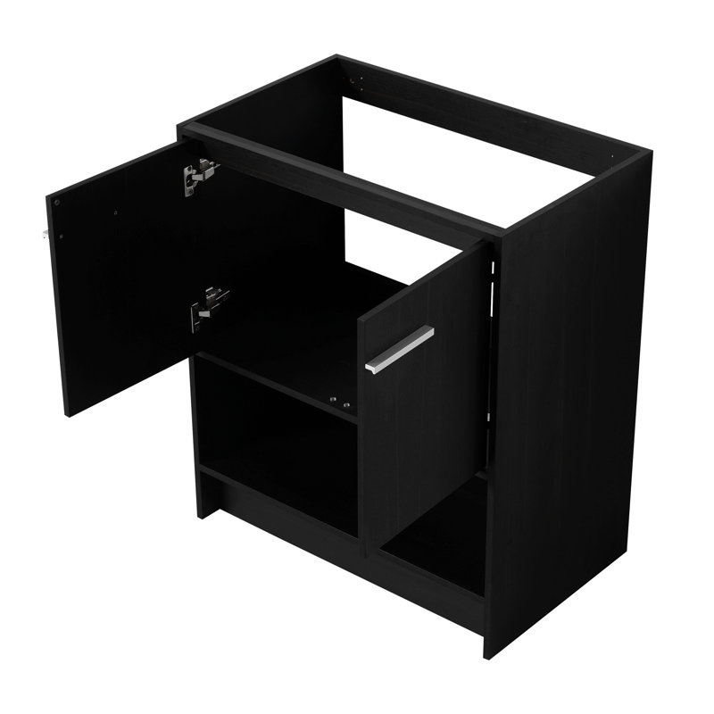 Armoire murale en contreplaqué sans lavabo , Chêne foncé, Argent argent