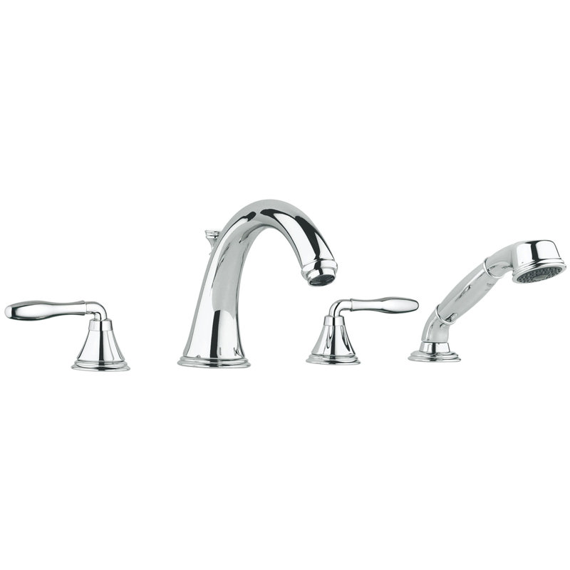Robinet de baignoire romaine à fixation sur le comptoir Geneva, Chrome