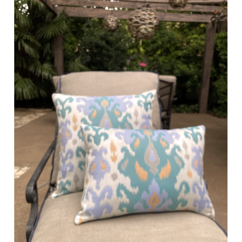 Venezia Ikat Sunbrella® Outdoor Throw Pillow