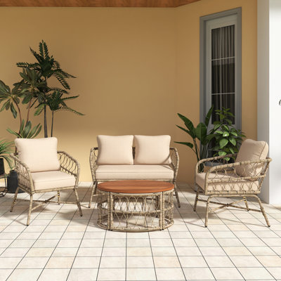 4-Person Outdoor Seating Group With Removable Cushions