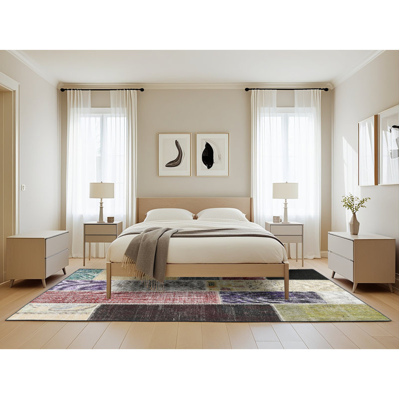 Tapis gris / blanc Lostant, Rectangle 5 pi x 8 pi
