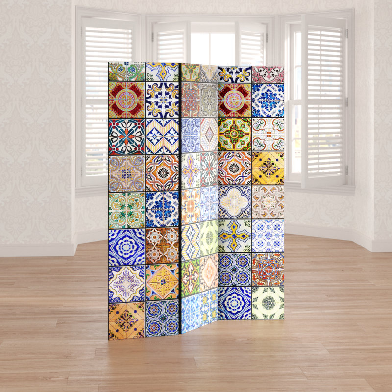 Monterry Colourful Mosaic Room Divider, 3
