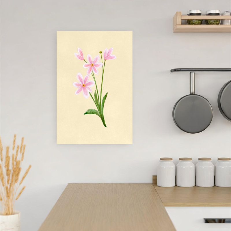 «Delicate Pink Blossoms Delicate Elegant Serene Flower Nature», reproduction d'art murale, 18" H x 12" W