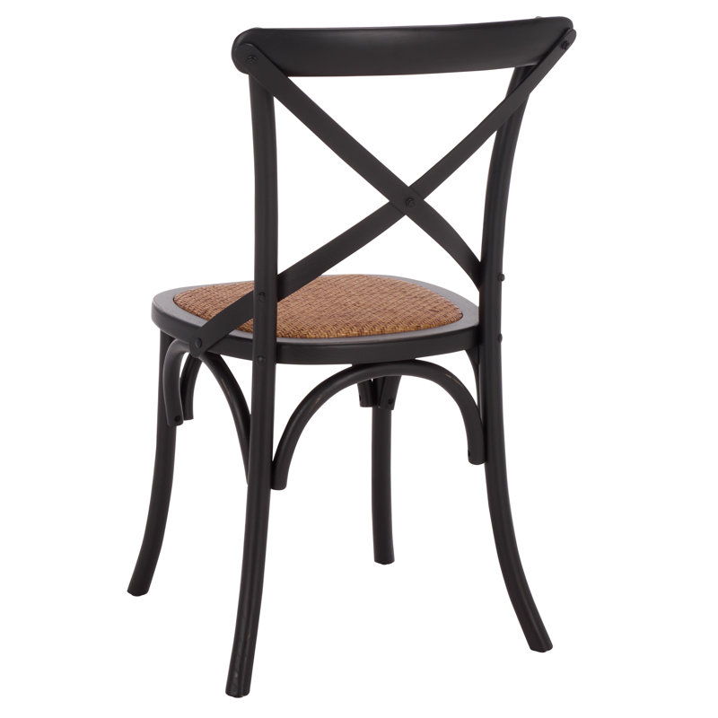 Ladores 18.5'' H Oak Side Chair, Antique Black