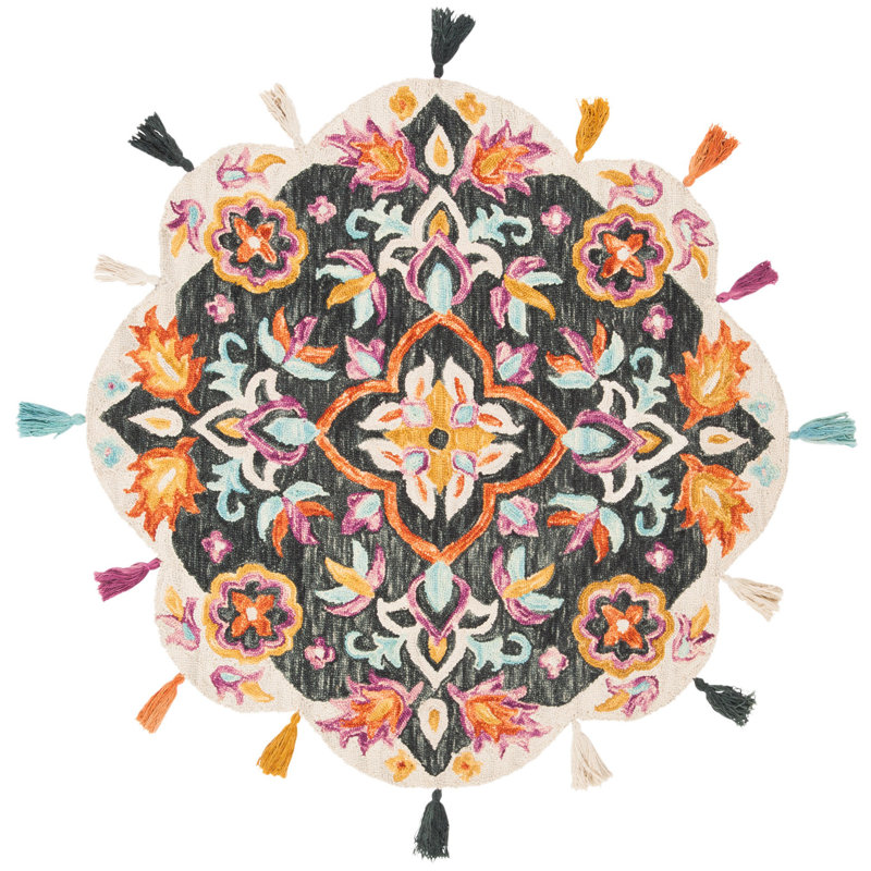 Greenbriar Novelty Hand Tufted Wool Oriental Rug, Round 5'