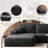 135.4" Modular Sectional Sofa For Living Room Modern L-Shape Cloud Couch Compression Upholstered Corduroy Fabric Deep Seat With Chaise-875366538-875366542