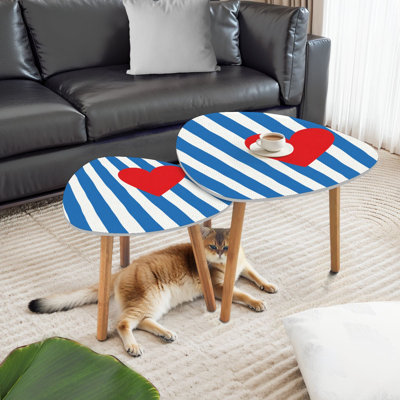 Ensemble de 2 tables basses gigognes Triangle