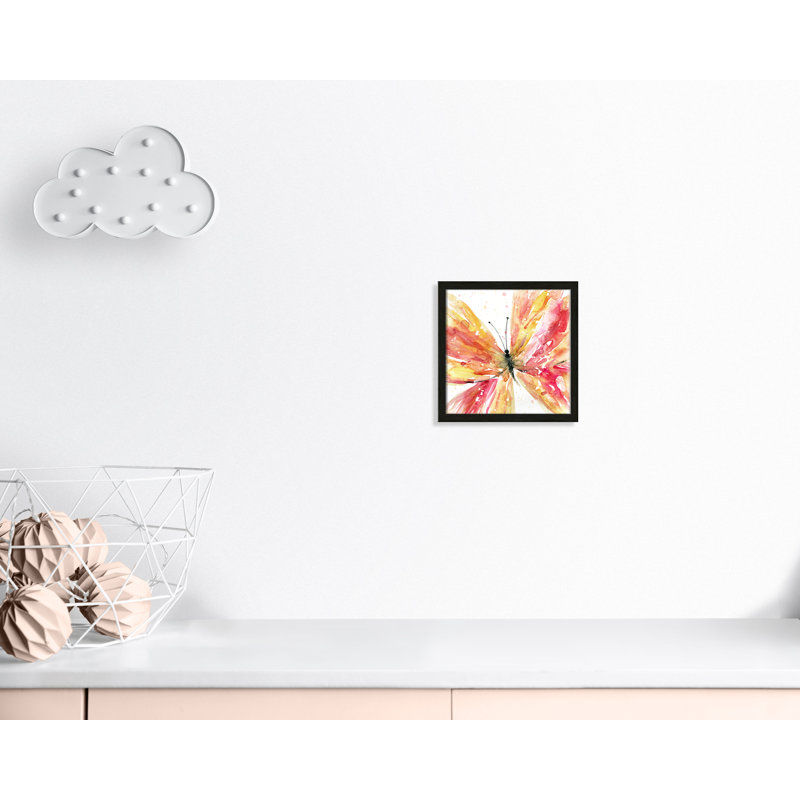 «Butterfly Flying II», art encadré, H 12 po x l 12 po x P 1,18 po, Structure noire