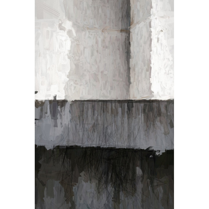 Abstract Colourblock - Wrapped Canvas Painting, 46cm H x 30cm W x 3.8cm D