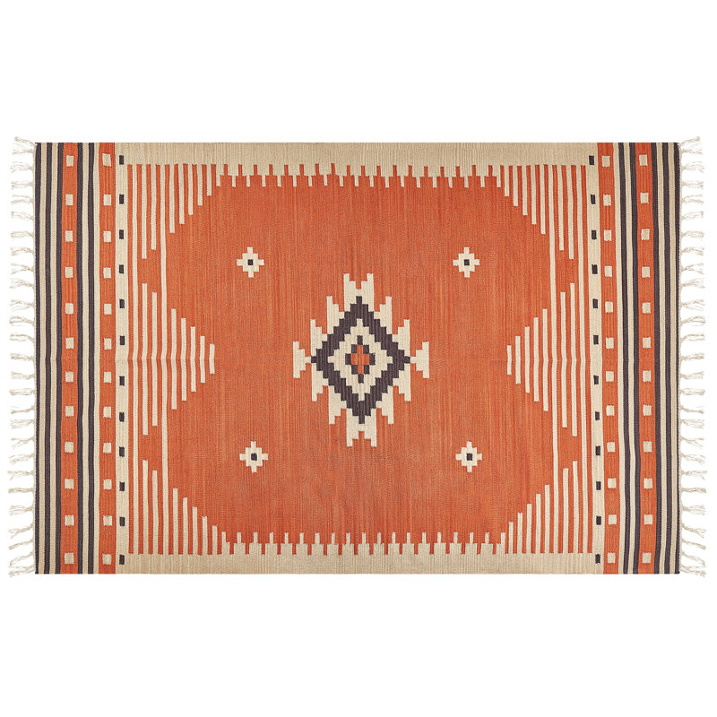 Devyn Southwestern Cotton Hand Woven Area Rug, Rectangle 200 x 300cm