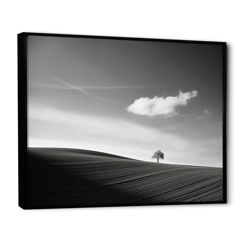 Photographie de paysage moderne scandinave - reproduction d'art moderne sur toile scandinave, Cadre flottant noir
