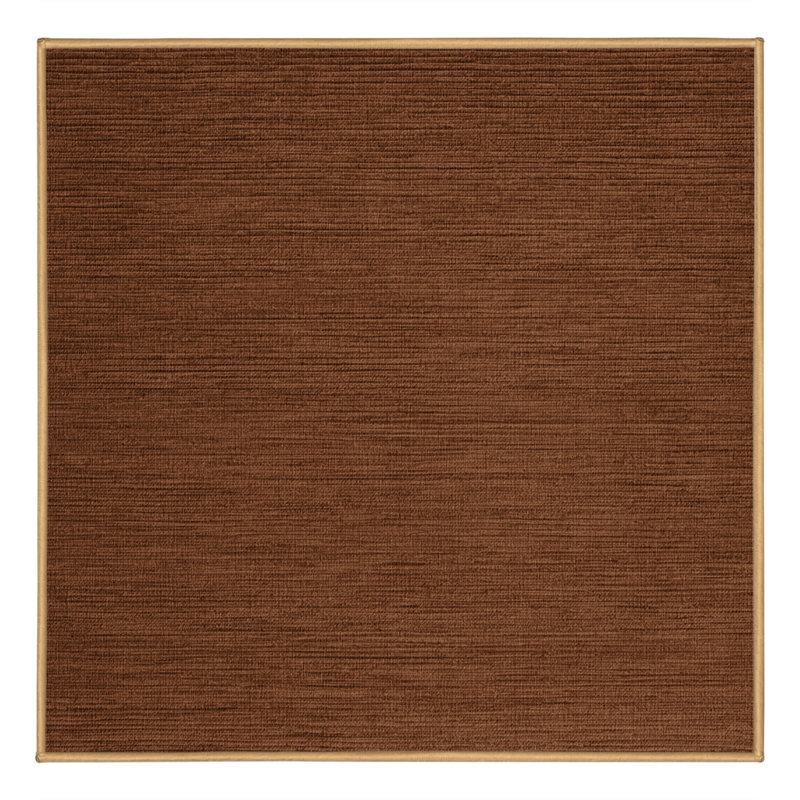 Tapis brun uni lavable à la machine, Carré 8 pi