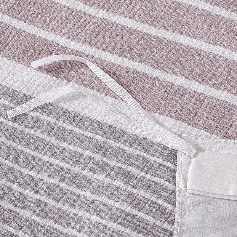 Ensemble de housse de couette 100% coton Swift Home, Housse de couette simple + 1 taie décorative stan, Mauve
