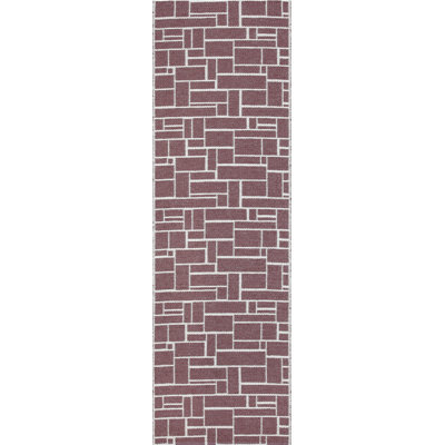 Runner cm Geometric Indoor / Outdoor Area Rug