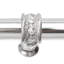 Caché 18 inches c.c. with 5/8 smooth center long pull with 23 rivoli Swarovski Clear Crystals with center brace in Platinum-999074674-999074686