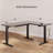 63" L-Shaped Adjustable Height Glass Standing Desk, Dual Motor Electric Corner Standing Desk With Drawers-1372434407