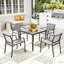 Steel Patio Dining Set Table,
