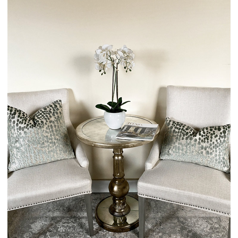 Housse de coussin ovale en velours, H 22 po x l 22 po, Verre de mer