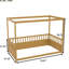 Structure de lit simple en bois naturel