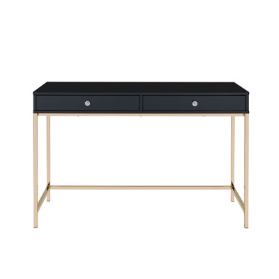 Bureau d'écriture rectangulaire avec 2 tiroirs