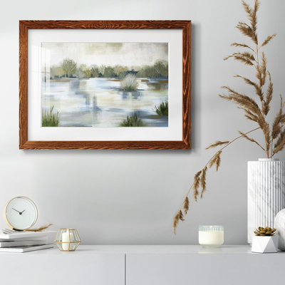 Roads not Taken - Rustic, reproduction d'art encadrée avec tableau mat