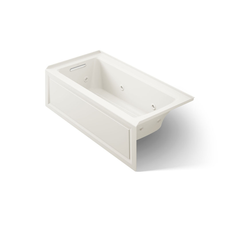 Archer® 60" x 30" Alcove Whirlpool, Biscuit, Left