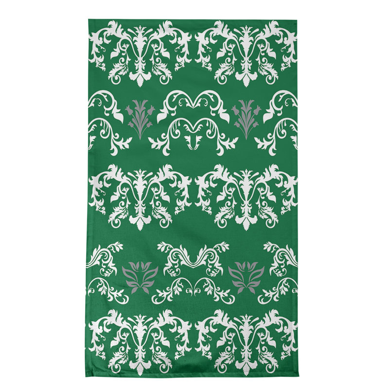 Serviette de thé Philadelphia Throwback Football Baroque, Blanc / vert / argent