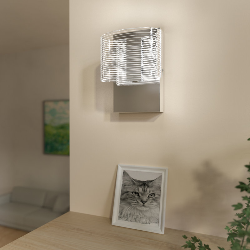 Gregert LED Armed Sconce, Chrome