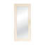 Suna 35 in. x 79 in. Natural Stone Marble Rectangular Framed Mirror