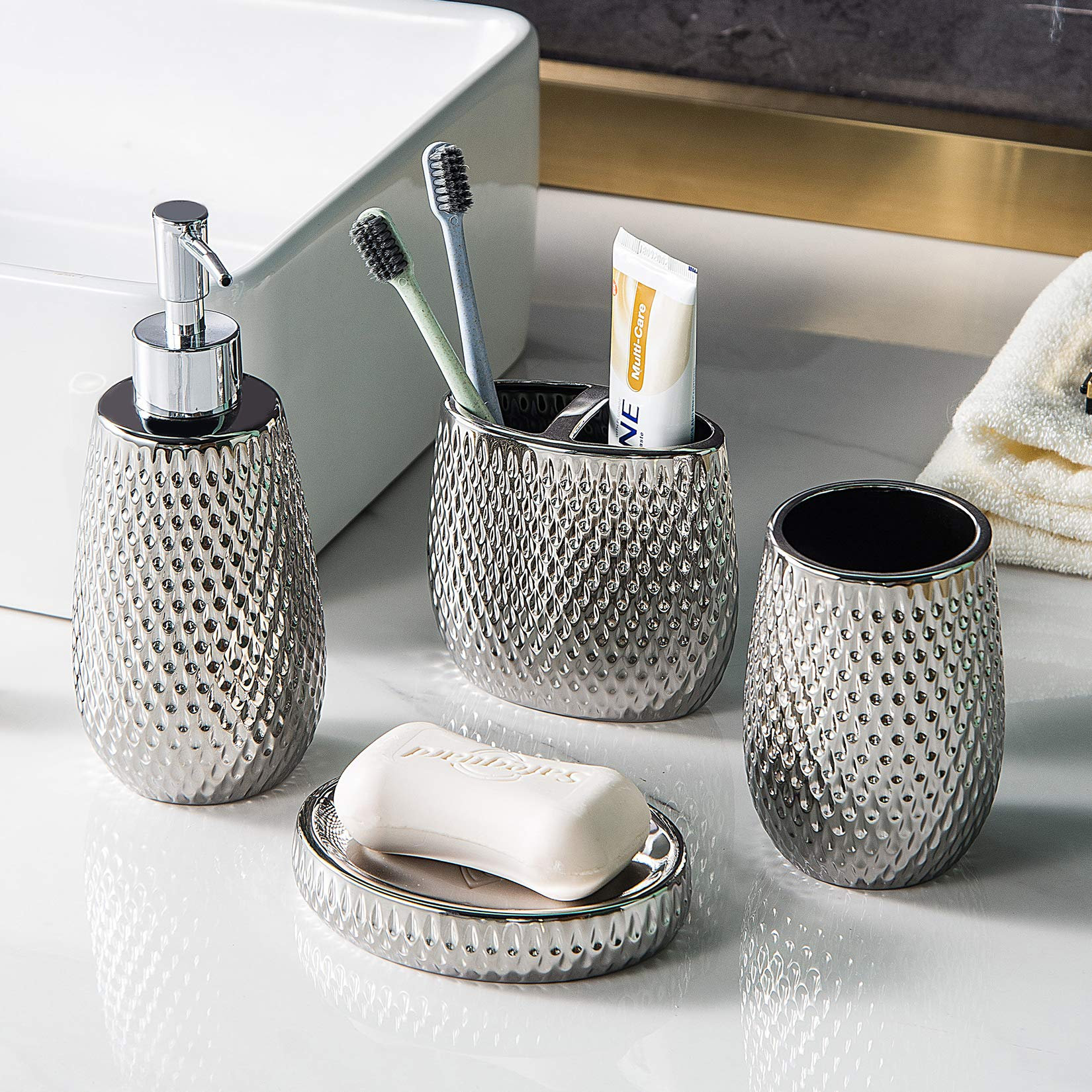 Orren Ellis Braeside Stainless Steel 7 Piece Bathroom Accessory Set &  Reviews