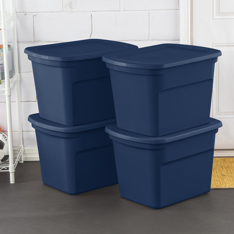 Bac de rangement en plastique Stérilite, Bleu marine