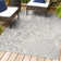 Irvine Paisley High-Low Light Gray/Ivory Indoor/Outdoor Rug